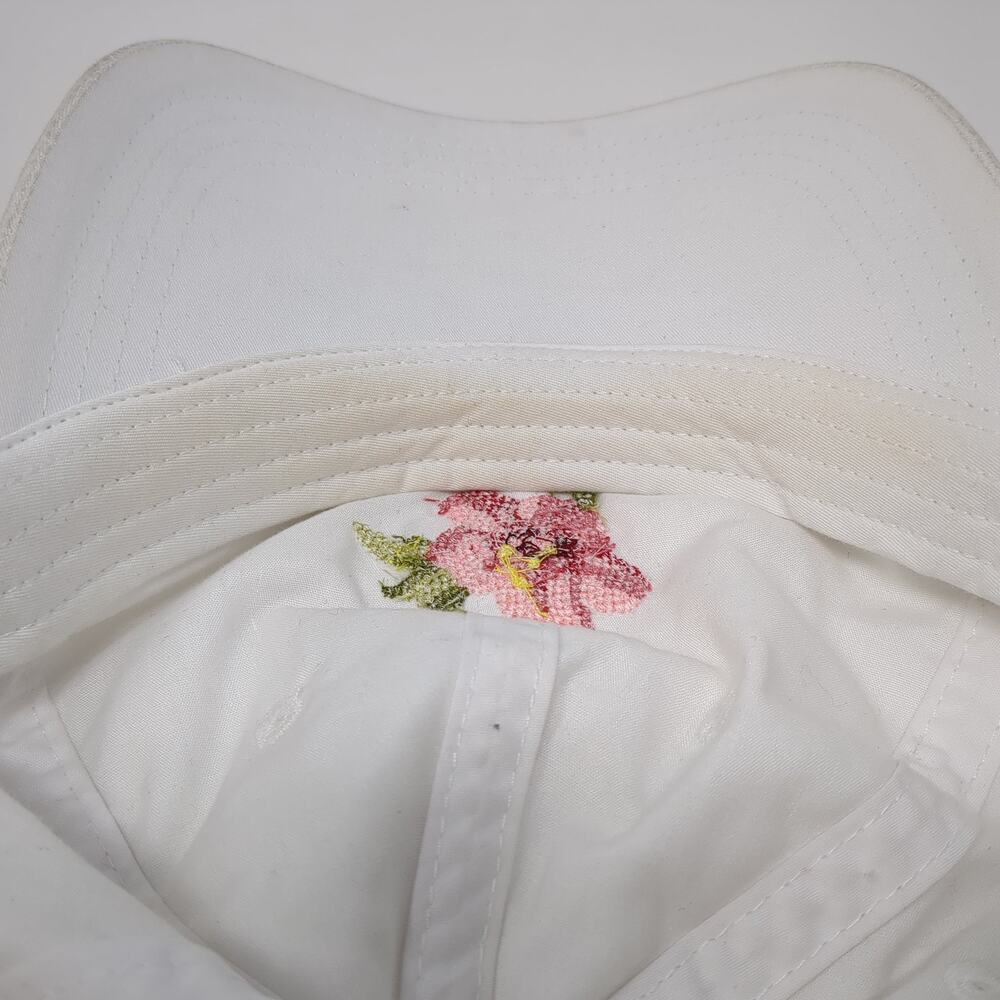 Ahead Strapback Hat Solid White One Size Embroide… - image 8